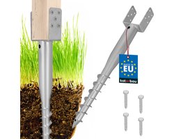 Stalen Paalkotter - 101x720 mm - Verzinkt - Zilver