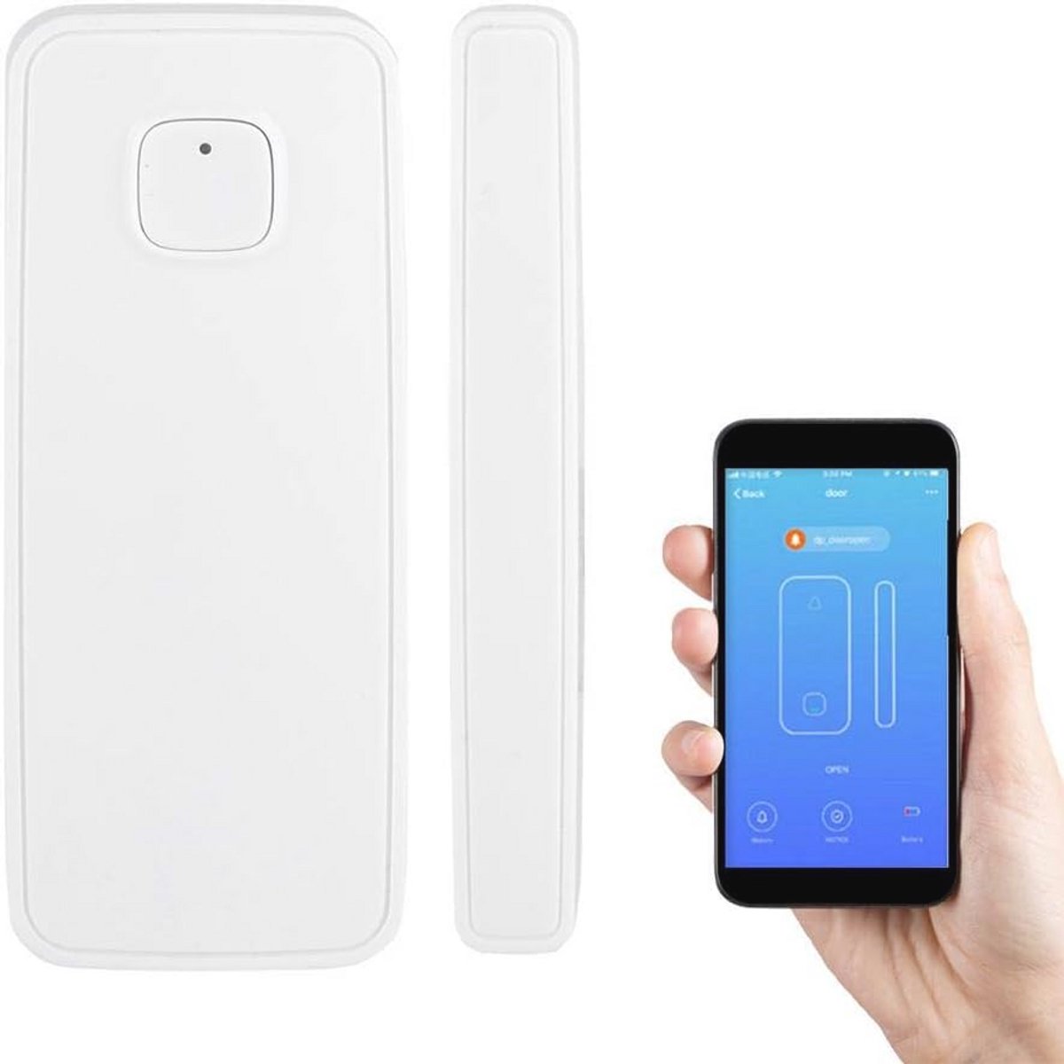 Slimme WIFI raamsensor/deursensor voor inbraakbeveiliging - Draadloos alarmsysteem met APP-bediening