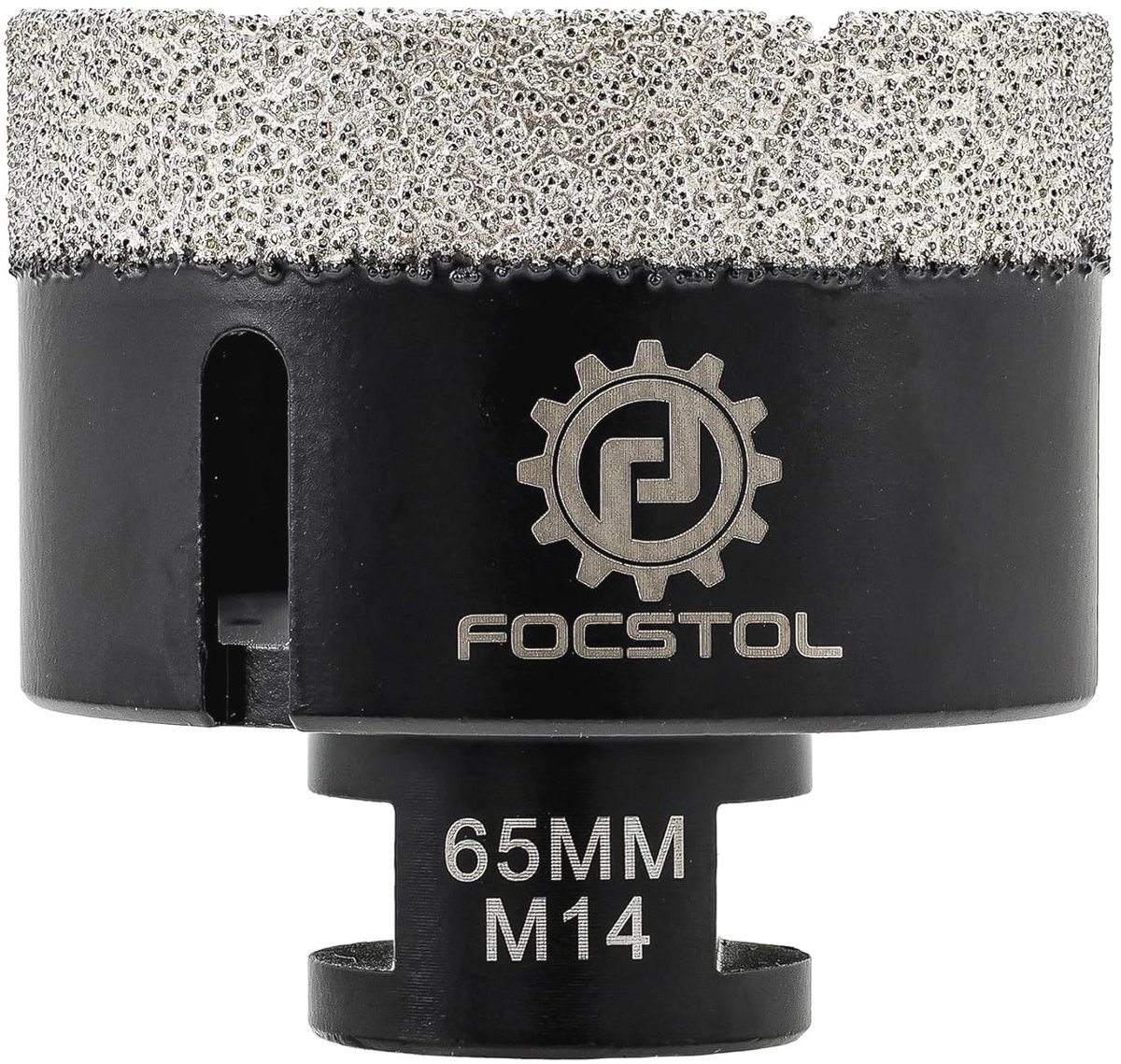 Diamant tegelboor 65 mm voor porselein, keramiek, tegels, marmer, graniet en steen met M14 schroefdraad
