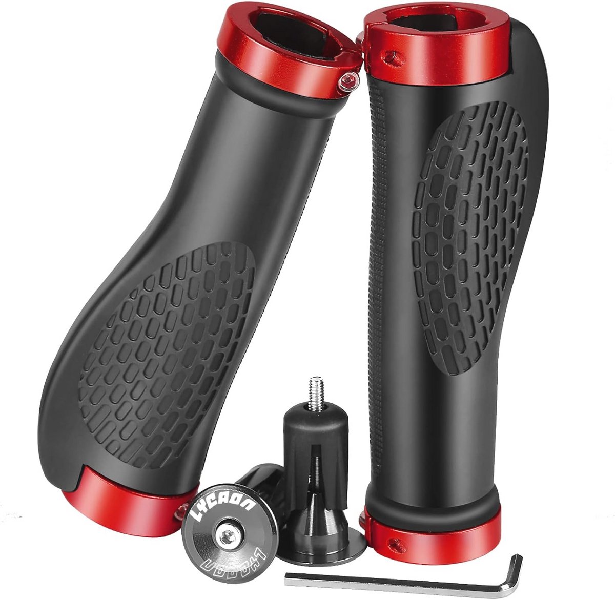 Ergonomische Fiets Handvatten met Aluminium Eindkappen - Ideaal voor MTB, BMX, Mountain en Urban Fietsen