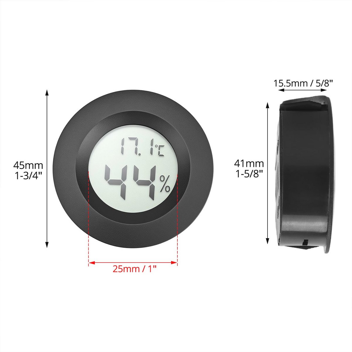 Digitale Hygrometer Thermometer - 3 Stuks Mini Temperatuur- en Luchtvochtigheidsmeters voor Woonkamer, Kas, Wijnkelder en Reptielenbak — cadeau in Cadeau-ideeën - foto 6