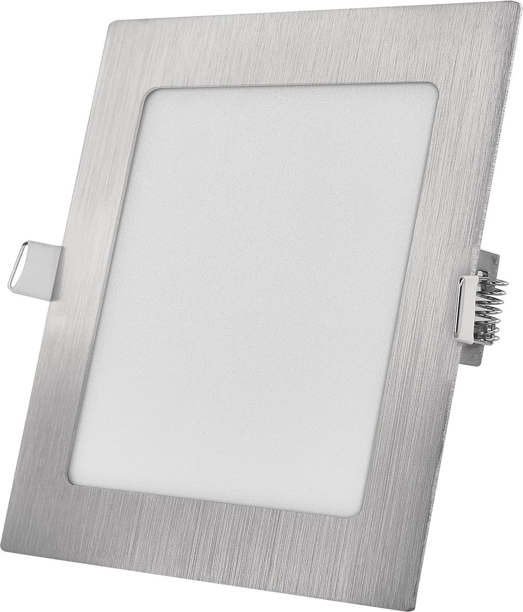 Vierkante LED Paneel Plafondlamp 12,5W – 1050 Lumen – 17x17 cm – Vlak Inbouw – Instelbare Lichtkleuren 3000-4000K