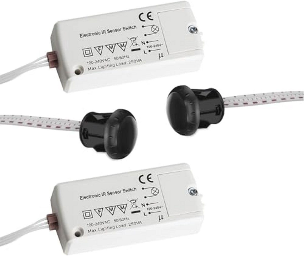 Minisensor Bewegingsmelder voor Inbouw - 2 Stuks