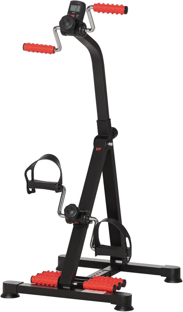 Vélo d'entraînement pour rééducation - Pédalier réglable avec LCD, masseurs pour bras et jambes