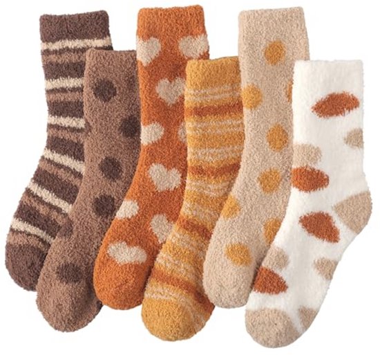 Pluizige, gezellige warme sokken voor dames, zachte pluizige wintersokken, thermisch, gezellig, schattig dierenbedsokken, kerstcadeaus voor meisjes en dames, 4 paar, One size Pluizige, gezellige warme sokken voor dames, zachte pluizige wintersokken, thermisch, gezellig, schattig dierenbedsokken, kerstcadeaus voor meisjes en dames, 4 paar, One size