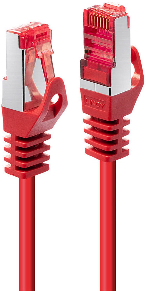 LINDY 47366 RJ45 Netwerkkabel, patchkabel CAT 6 S/FTP 5.00 m Rood 1 stuk(s)