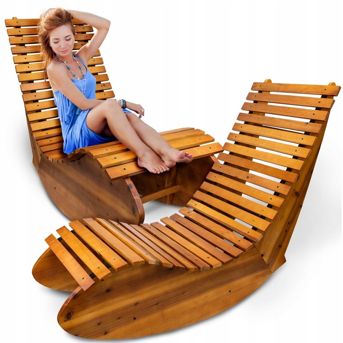 Houten Schommelstoel Tuin – Comfortabele Ligstoel voor Ontspanning