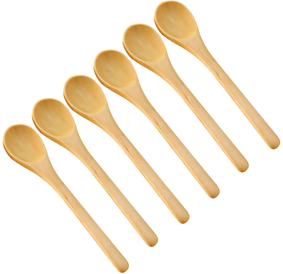 Mini houten lepels, verpakking van 6 stuks