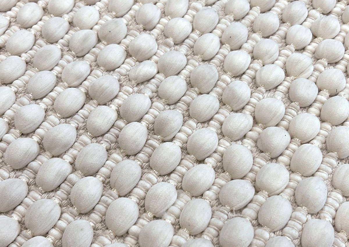 Zohome Badmat Mauro - White - Badkamermat - Bidetmat - Badmat Antislip - 40% Katoen 60% Polyester - 60x100 cm