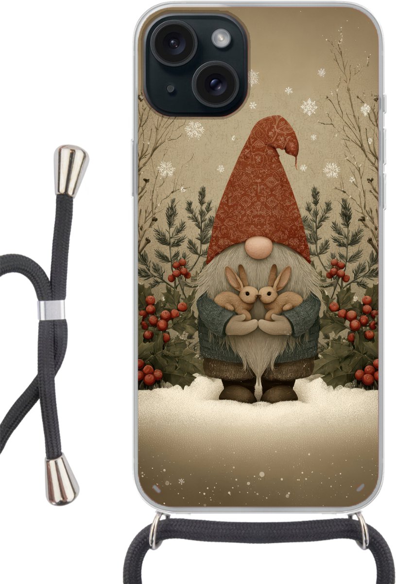 Kerstgnome - Konijntjes - Kleurrijk