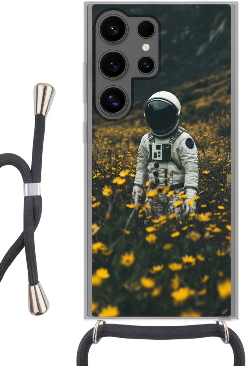 Astronaut - Bloemen - Veld - Geel
