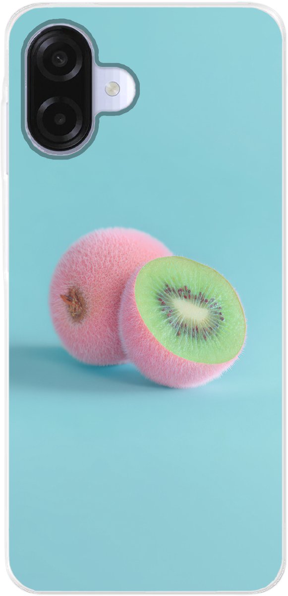 Telefoonhoesje Geschikt voor Samsung Galaxy A07 hoesje - Kiwi - Blauw - Surrealistisch - Siliconen Telefoonhoesje Telefoonhoesje