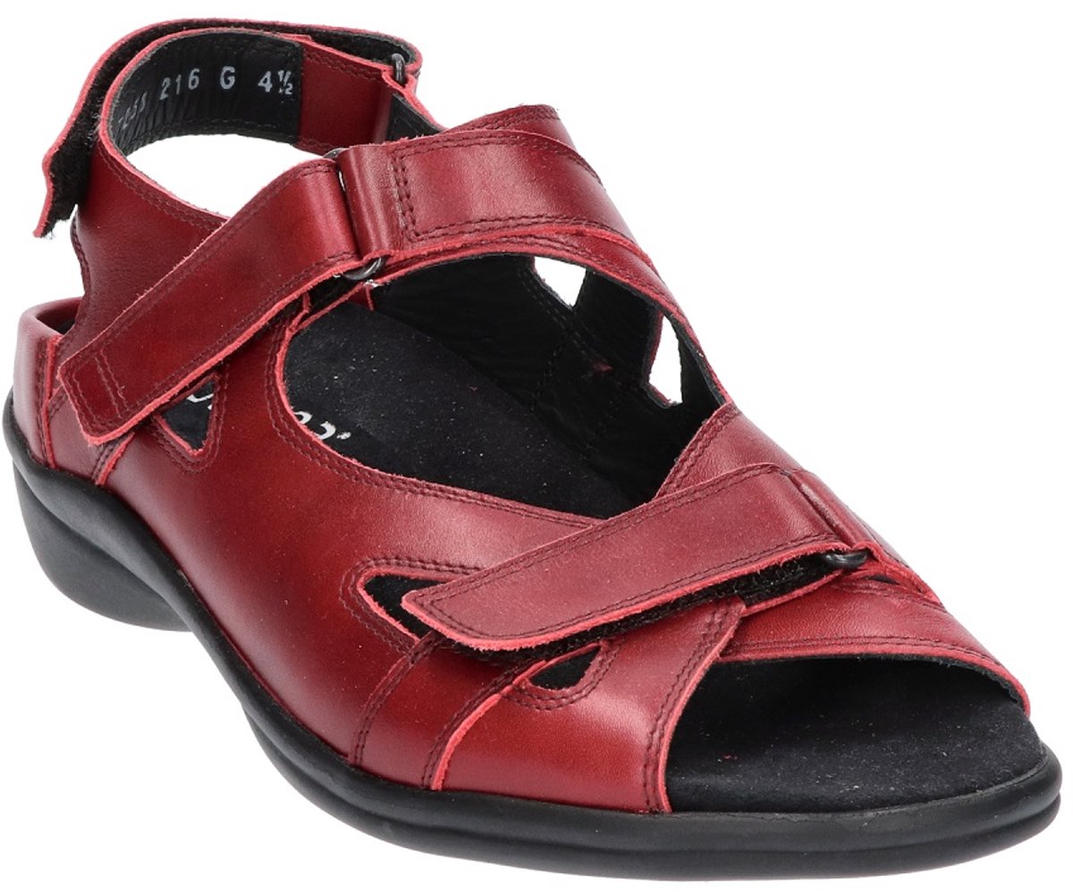 Durea 7258 G Platte sandalenDames Sandalen Rood