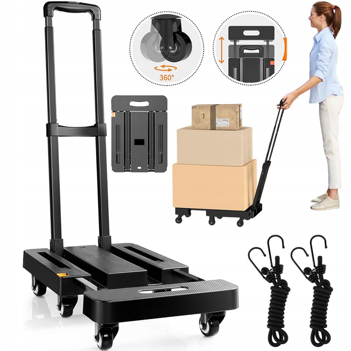Opvouwbare Transportkar 227 kg - Stevig & Praktisch