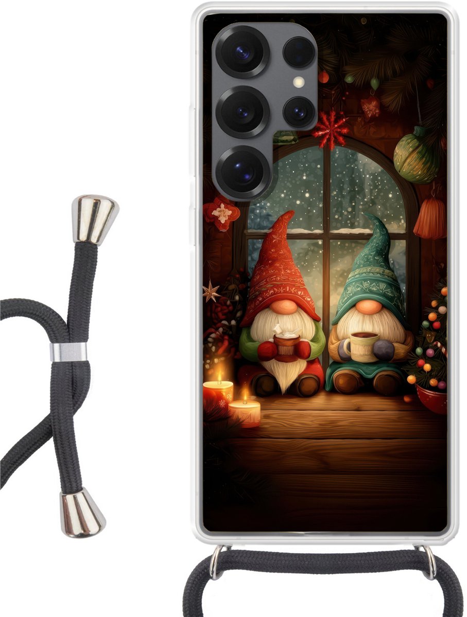 Gnooms - Kerst - Raam - Kleurrijk