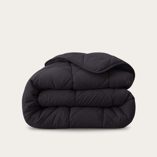 HappyBed Couette toute l'année simple 200x200 - Double - Couette lavable sans housse - Imprimée sans housse - Couette sans housse avec impression - Noir