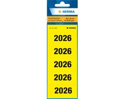 HERMA ordner inhoudsschild jaarcijfers geel 60 x 26 mm