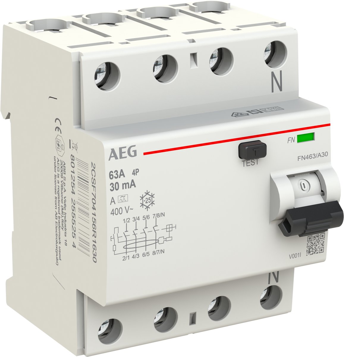 AEG FN463/A30, Aardlekschakelaar, 1000 A, IP20, 230/400 V