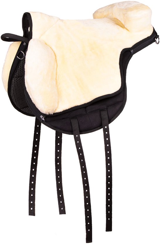 QHP - Barebackpad - Super Soft - Creme / Zwart - Shet QHP - Barebackpad - Super Soft - Creme / Zwart - Shet