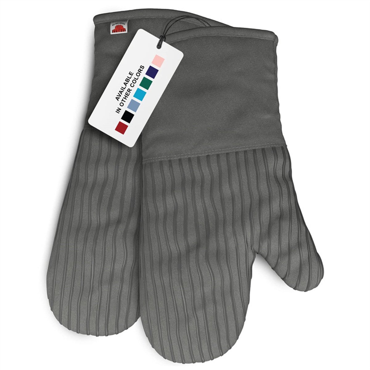 Siliconen hittebestendige handschoenen - grijs, 1 paar - 12,5 inch (ongeveer 5,1-31,8 cm) - Hittebestendige keukenhandschoenen - Ovenwanten - Kookhandschoenen - Bakhandschoenen Geschikt voor bakken, koken en grillen