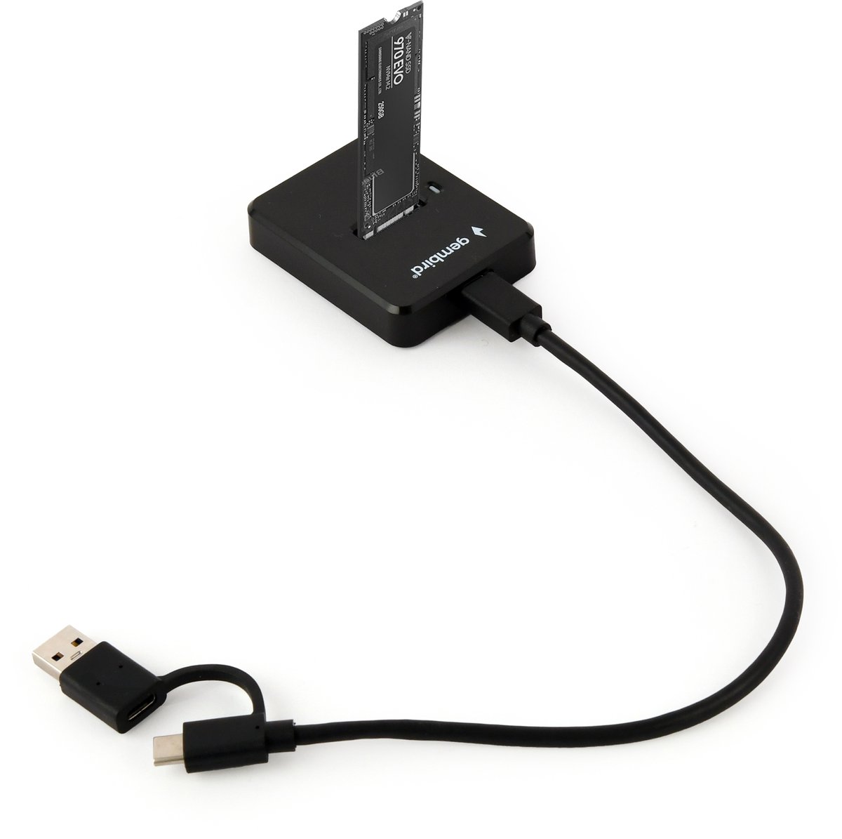 Desktop USB Type-C M.2 SATA & NVME SSD drive docking station, black