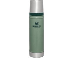 Stanley Classic Legendary Thermosfles 750 ml - Houdt 20 Uur Warm Of Koud - Lekvrij - Vaatwasserbestendig - BPA-Vrij - Voor Koffie, Thee en Meer - Roestvrijstalen Thermoskan - Hammertone Green