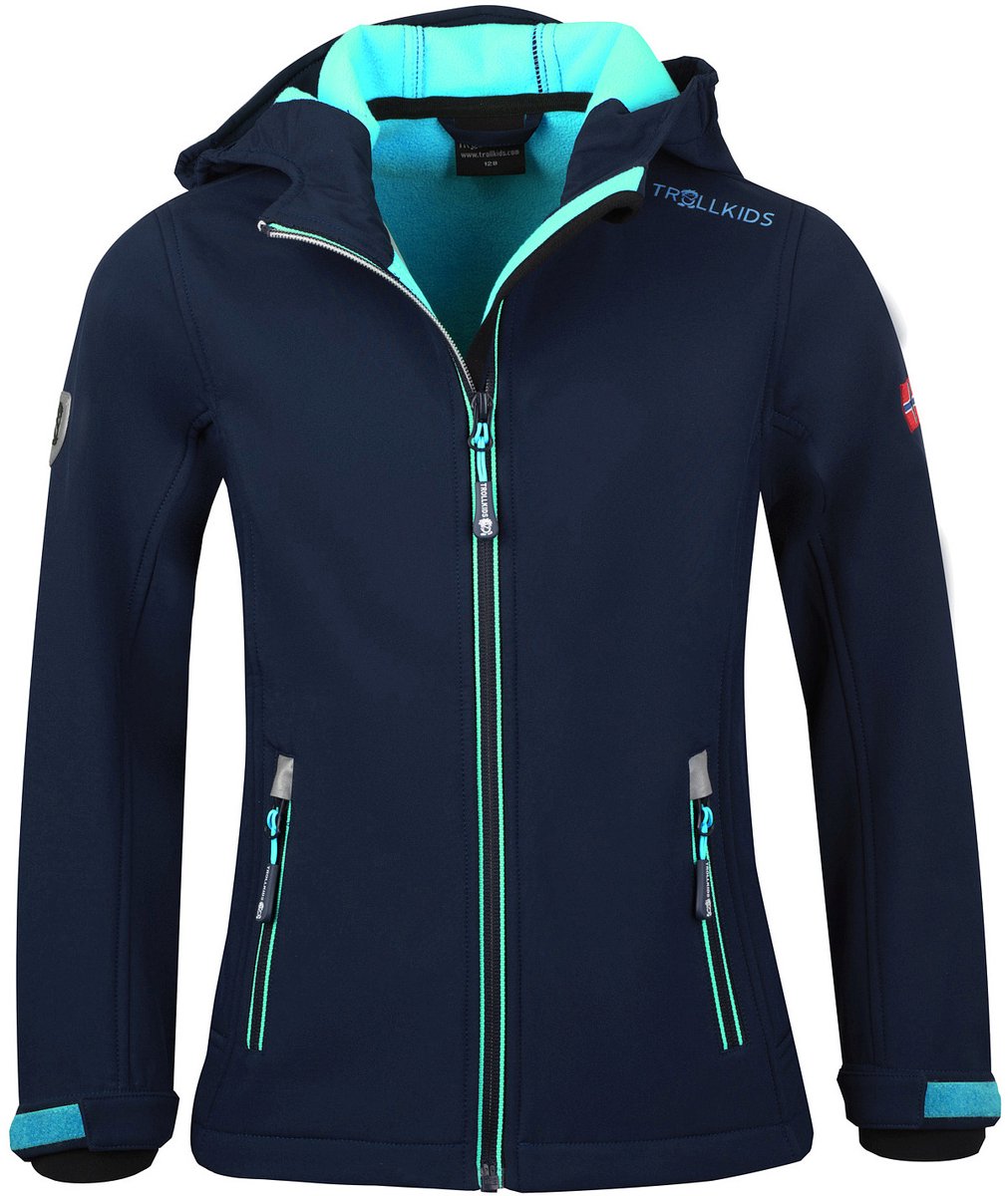 Trollkids Trollfjord Softshelljack cm Meisje Marineblauw