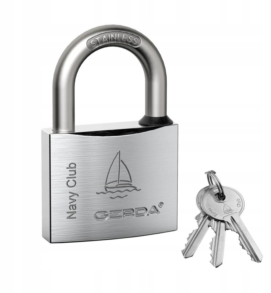 Gerda Navy Club KCNP 60mm Stalen Hangslot - Roestvrij & Weerbestendig