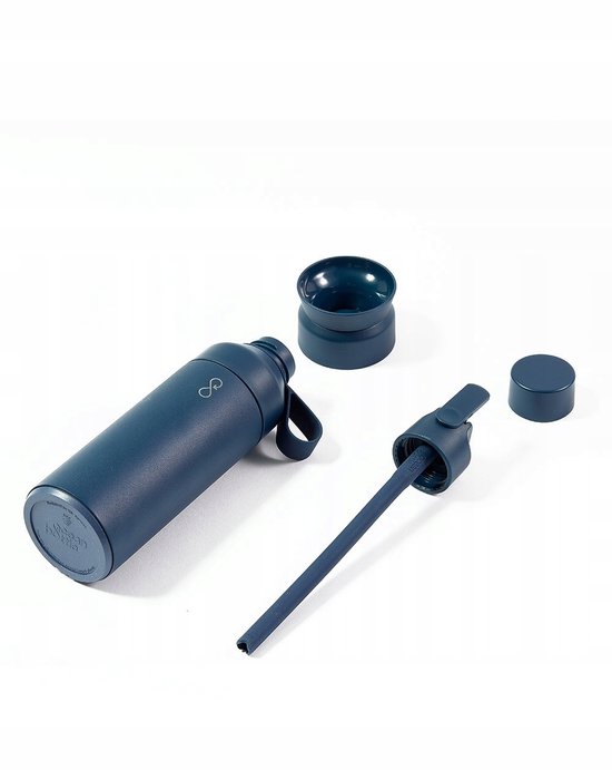 Black Blum Insulated Stainless Steel Travel Cup Black and Blum Reusable, 100% Le