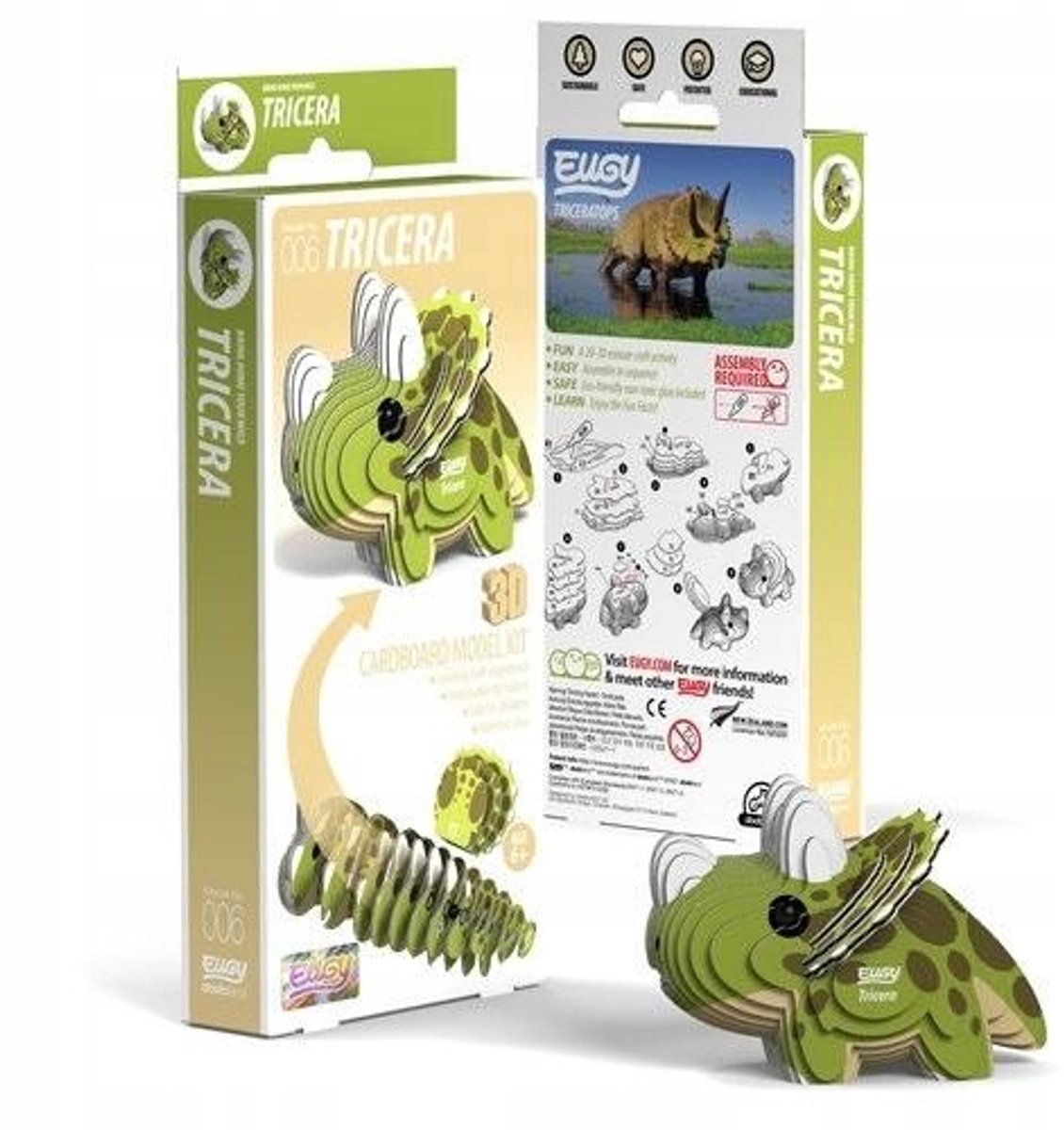 Eugy 3D Puzzel Triceratops - Knutselpakket voor Kinderen