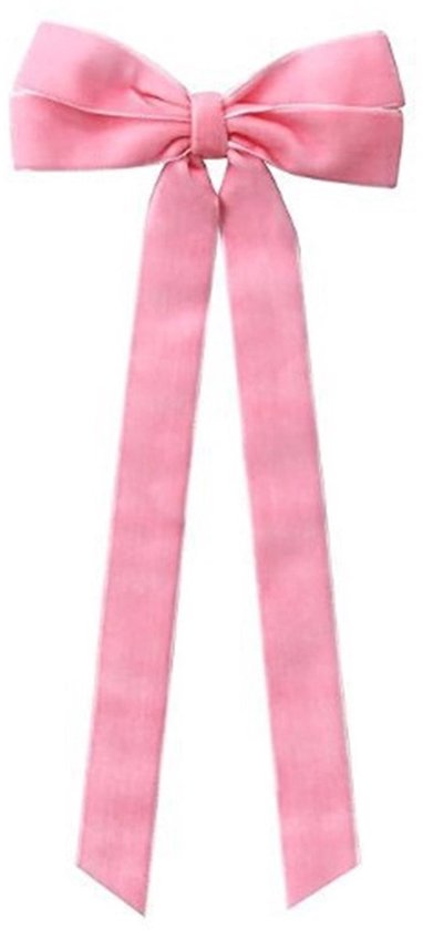 Lot de 10 nœuds décoratifs en velours pour sapin de Noël, porte, couronne vintage, pour sapins de Noël, fêtes à la maison, couronnes de porte, décorations de fêtes (rose, 2,5 cm de large, 12,5 x 25 cm)