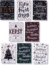 100 Luxe cartes de Noël et du Nouvel An - 9.5x14 cm - 10 x 10 doubles cartes avec enveloppes - série Animaux