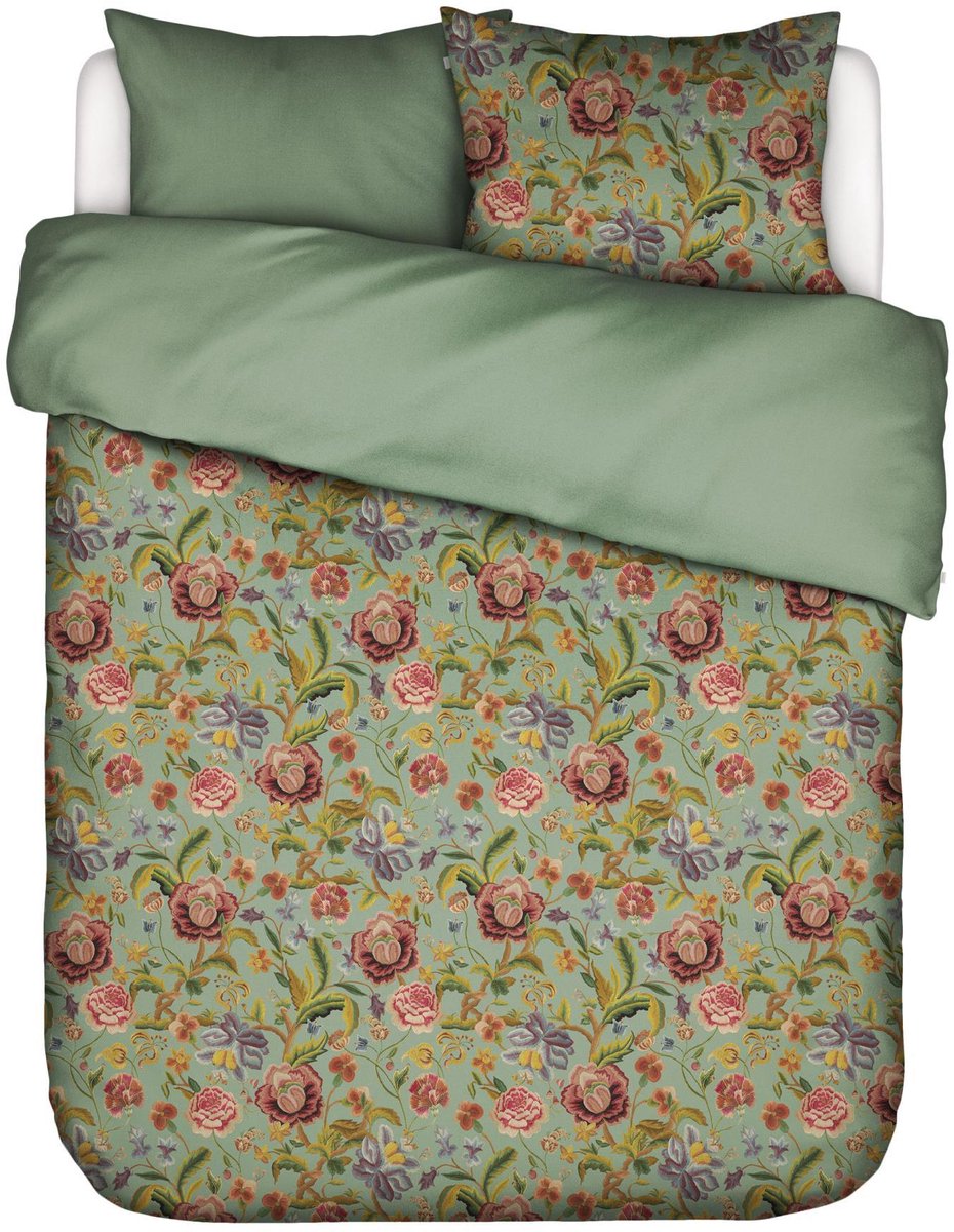 Essenza Rosanella Dekbedovertrek Basil green - Lits-Jumeaux - 240x200/220 cm