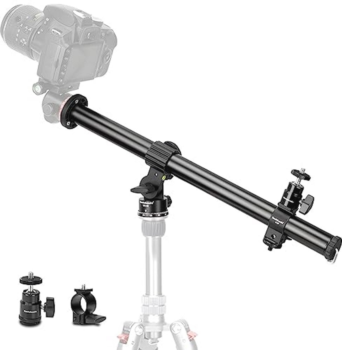 Statiefverlengarm voor Overhead Fotografie 16.5", 360° Rotatie, Maximale 10kg Draagvermogen