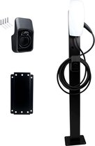Tesla Wall Connector Gen 3 Montagepaal - voor 2 Laadpalen - Dubbele bevestingspaal voor Tesla Wall Connector Gen 3 Laadpalen - Inclusief 2x Stekkerhouder - Metaal - Zwart