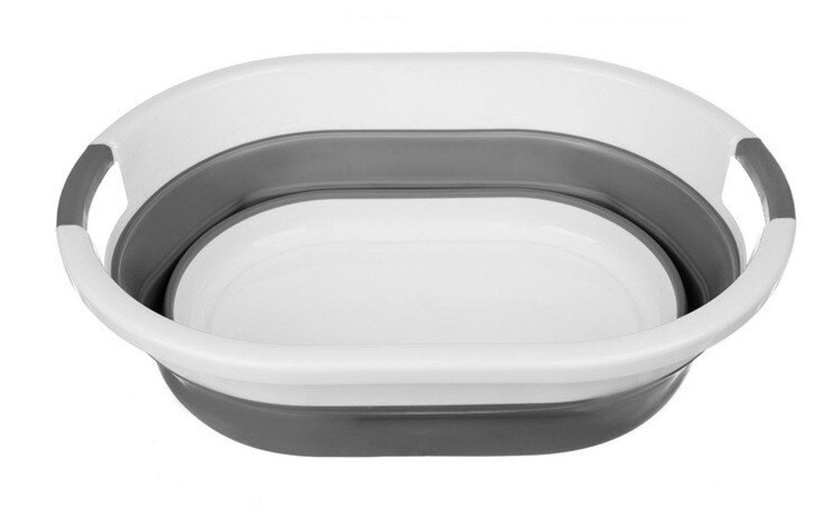 Multifunctionele Opvouwbaar Wasmand Siliconen - wasmand - Ruimtebesparende Wasemmer - wasmanden - wasmand opvouwbaar - 28 Liter - grijs