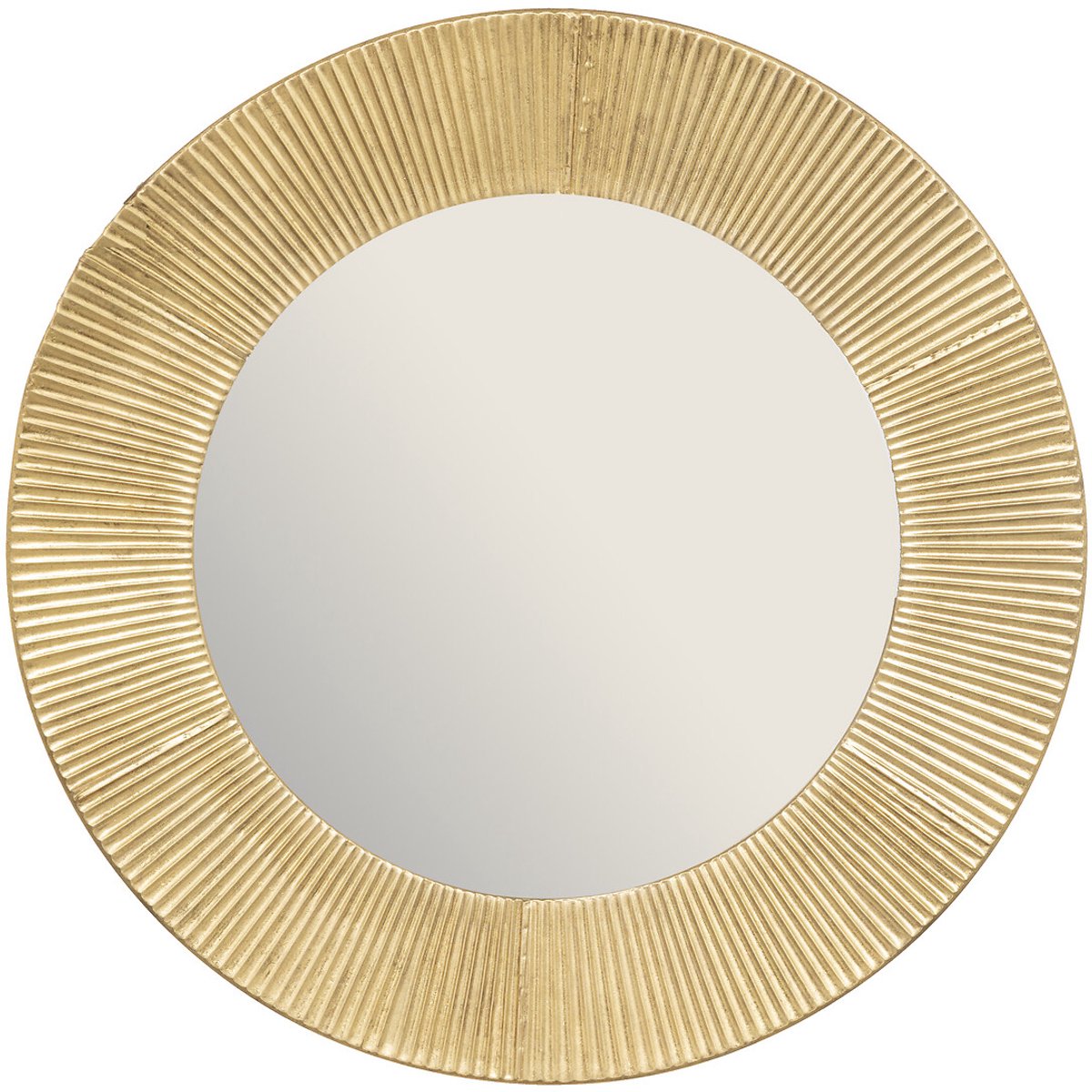 Ronde designspiegel van glinsterend metaal, 90 cm, MILDA