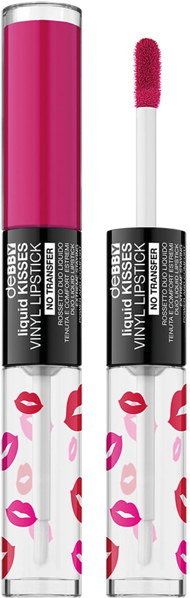 deBBY Liquid Kisses Vinyl Lipstick, Fuchsia, Electric Fuchsia, 1 kleuren, Kleurend, Glans, Vloeistof
