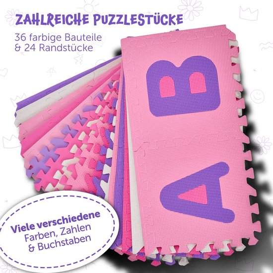 Tapis de puzzle XXL avec 36 pièces pour enfants, EVA antidérapant - tapis de jeu Tapis de puzzle XXL avec 36 pièces pour enfants, EVA antidérapant - tapis de jeu