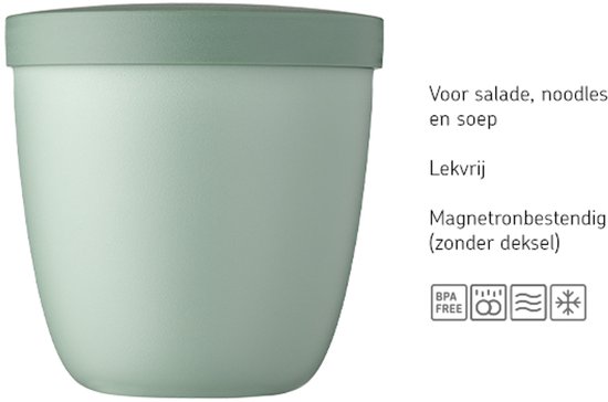 Mepal - Pot à collation Ellipse - 500 ml - Boîte à collations à emporter - Noir nordique