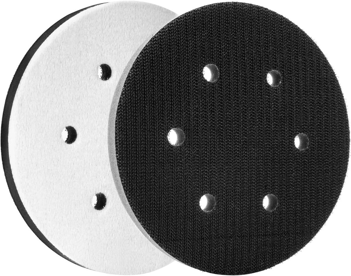 Ronte - Spons-interfacepad 150 mm met klittenband voor schuurschijf (6 gaten) - Optimaliseer je schuurwerk met dit handige kussenpad.