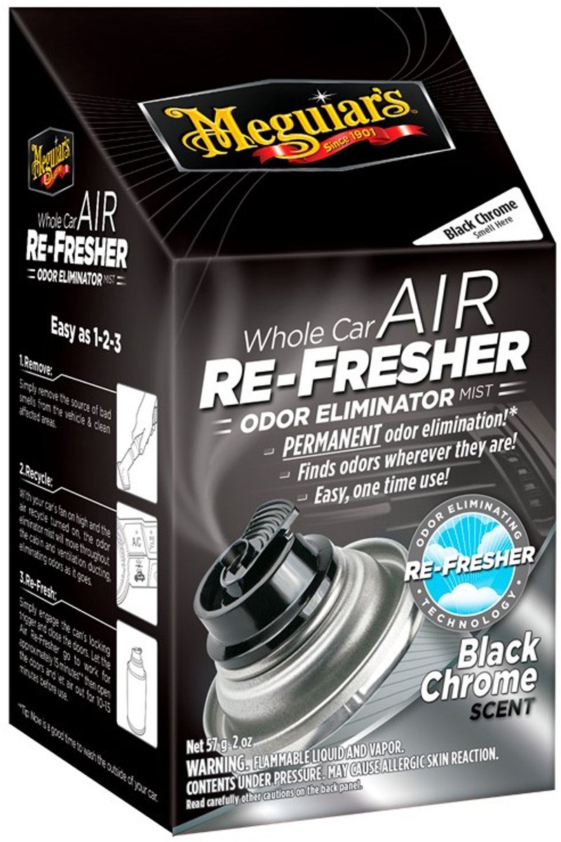 Meguiar's Air Re-Fresher - Black Chrome Auto Luchtverfrisser - 59ml