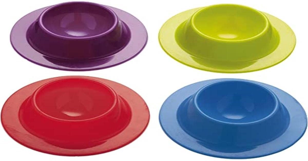 Colourworks 4-delige siliconen eierbekers set - 9 x 9 x 4.2 cm