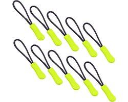Zipper puller 10 stuks - Geel - Rits opener / sluiter - Ritstrekker - Ritssluiter - Ritssluiting - Ritskoord - Ritshulp