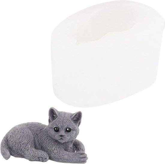 2 stuks 3D kattenvorm siliconen mal, 3D kattenkaars siliconen mallen 3D kleine kat kaars schimmel kleine kat fondant mal voor het maken van taarten, zeep, puddingen, chocolade en andere ambachten 2 stuks 3D kattenvorm siliconen mal, 3D kattenkaars siliconen mallen 3D kleine kat kaars schimmel kleine kat fondant mal voor het maken van taarten, zeep, puddingen, chocolade en andere ambachten