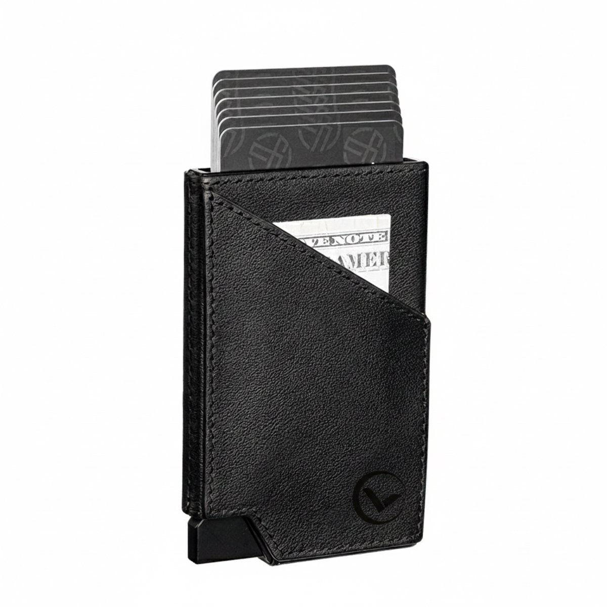 VEXON Patina - Wallet pro - Premium Wallet Slim - Pasjeshouder Zwart - 7 Pasjes + Briefgeld - RFID Creditcardhouder - Pasjeshouder Mannen & Vrouwen - Pasjeshouder Uitschuifbaar - Kaarthouder - Kaarthouder Pasjes - Zwart