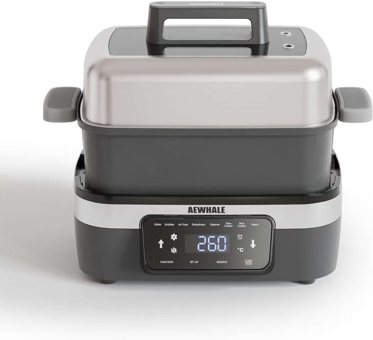 8-in-1 Multicooker met Airfryer, Rijstkoker en Slowcooker Functies