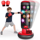 Sac De Frappe Gonflable Pour Enfants 167,6 Cm Avec Gants - Sac De Boxe Pour Garçons Et Filles, Idéal Pour L'Exercice Et Le Jeu