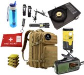 FOLLESA® Noodpakket - Complete Noodpakket - Survivalkit en Overlevingspakket - Noodradio - Waterfilter - Gasstel -