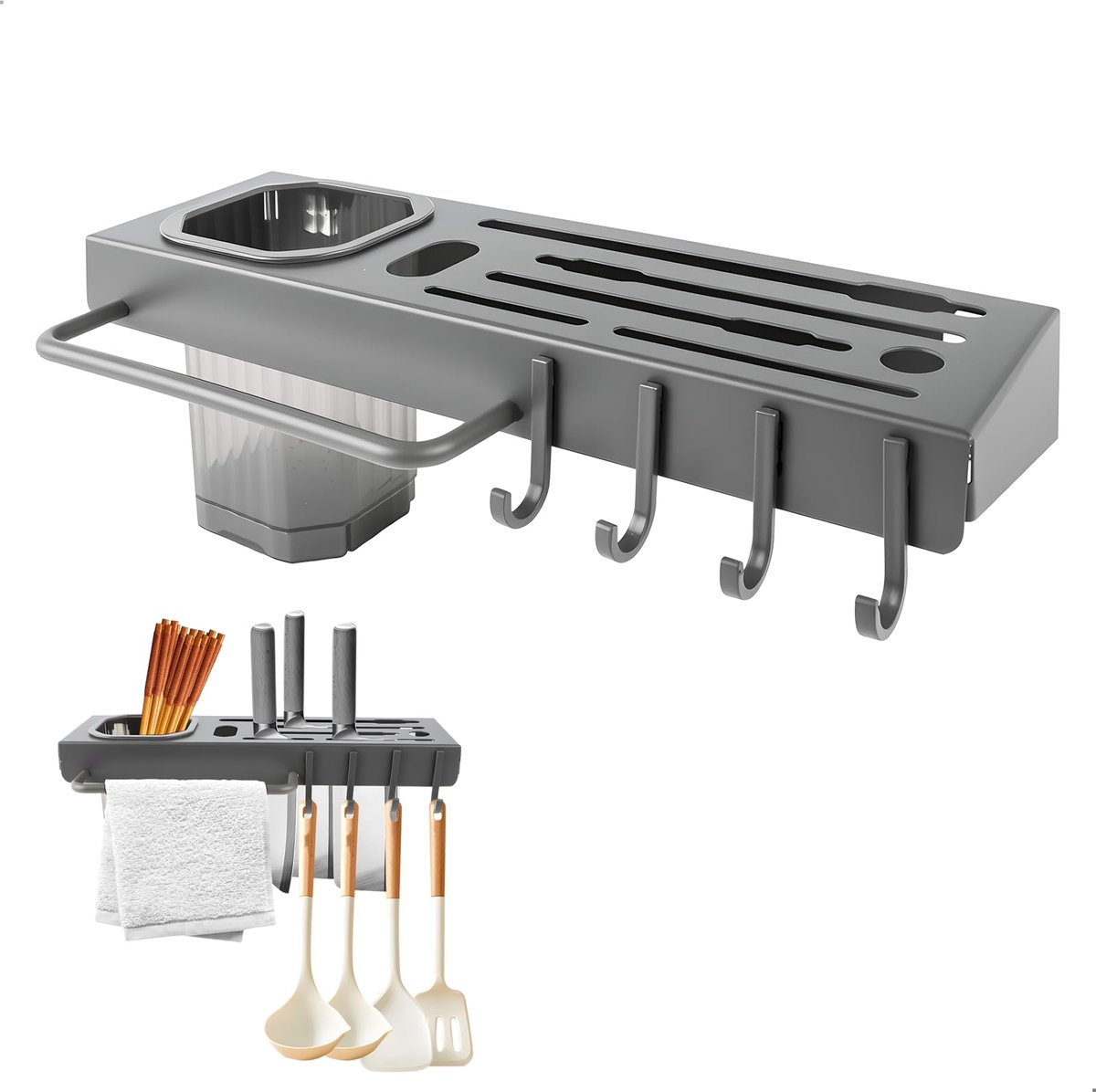 Unyqoos® Multifunctionele messenhouder met schroefbevestiging voor diverse messen